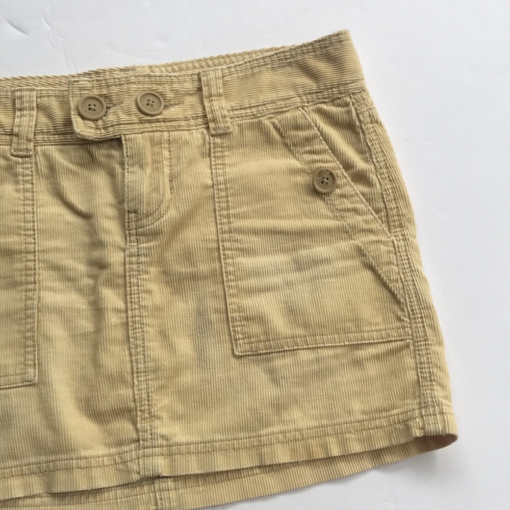 Vintage Abercrombie Fitch Y2k Corduroy Schoolgirl Academia Clueless Mini Skirt 2 - Picture 6 of 15